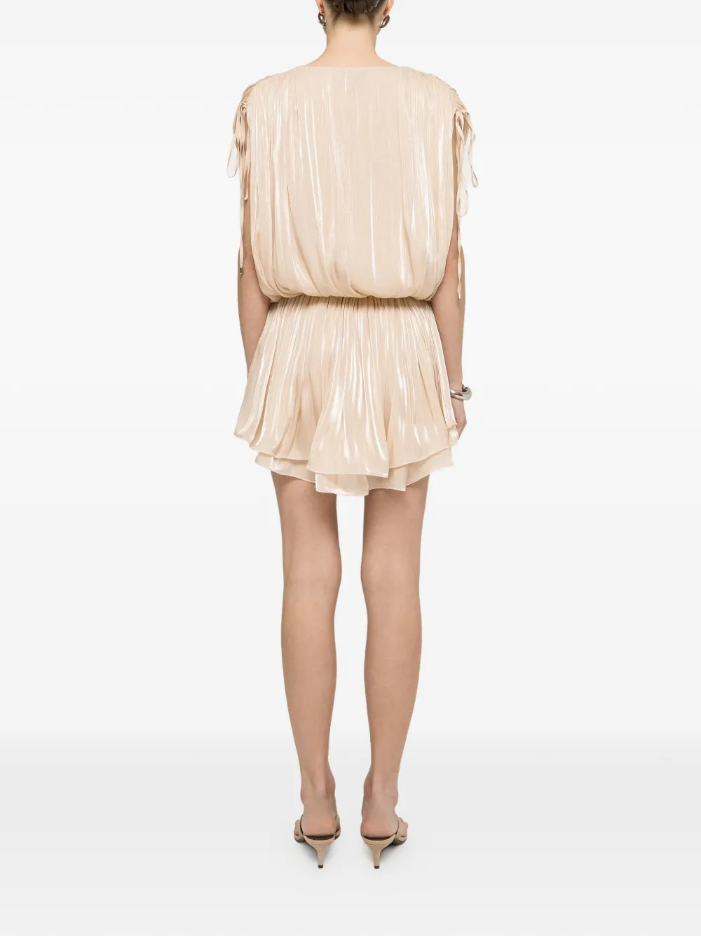 NISSA Chiffon mini-jurk Beige