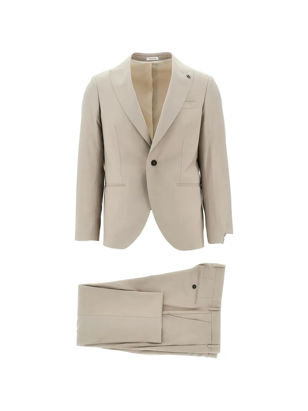 BRERAS MILANO buttoned tailored suit - Toni neutri