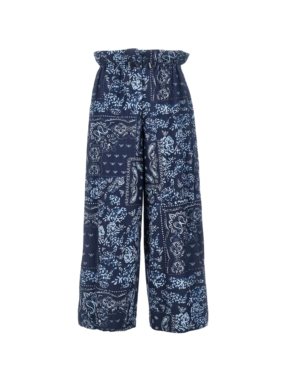 Emporio Armani patchwork floral-print trousers - Blu
