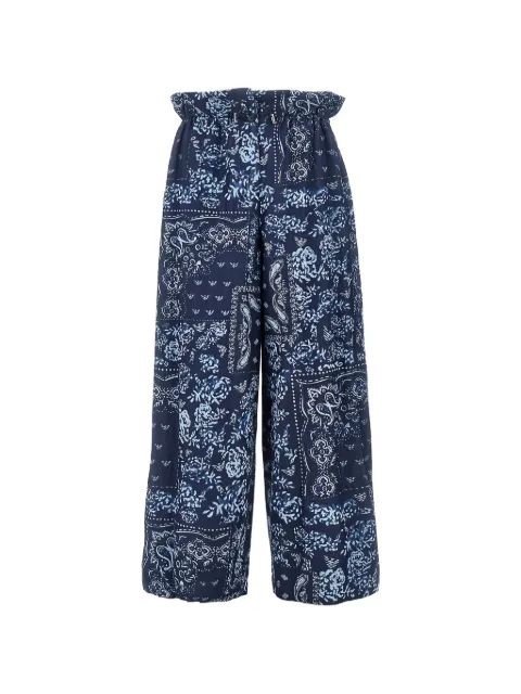 Emporio Armani patchwork floral-print trousers