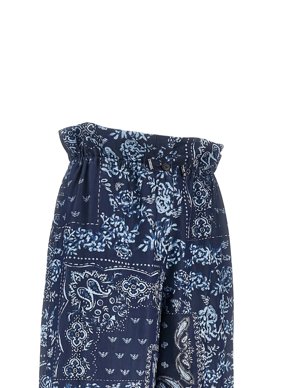 Emporio Armani Broek met paisley-print Blauw
