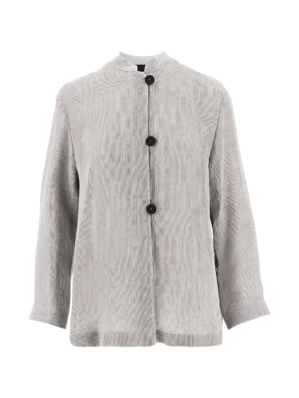 Emporio Armani バンドカラージャケット | グレー | FARFETCH JP