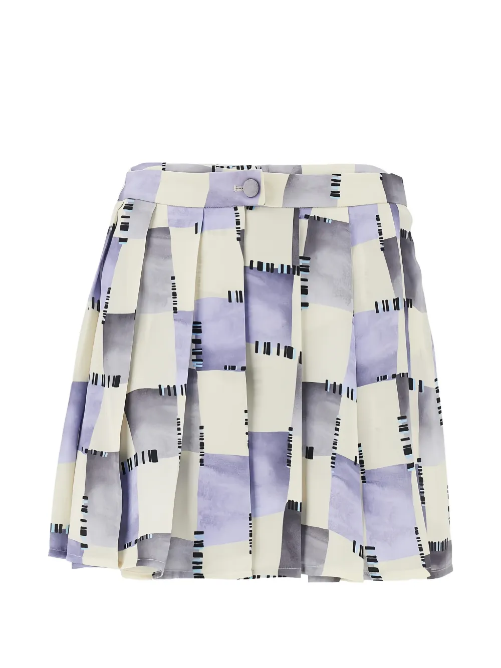 Emporio Armani abstract-print pleated shorts - Toni neutri