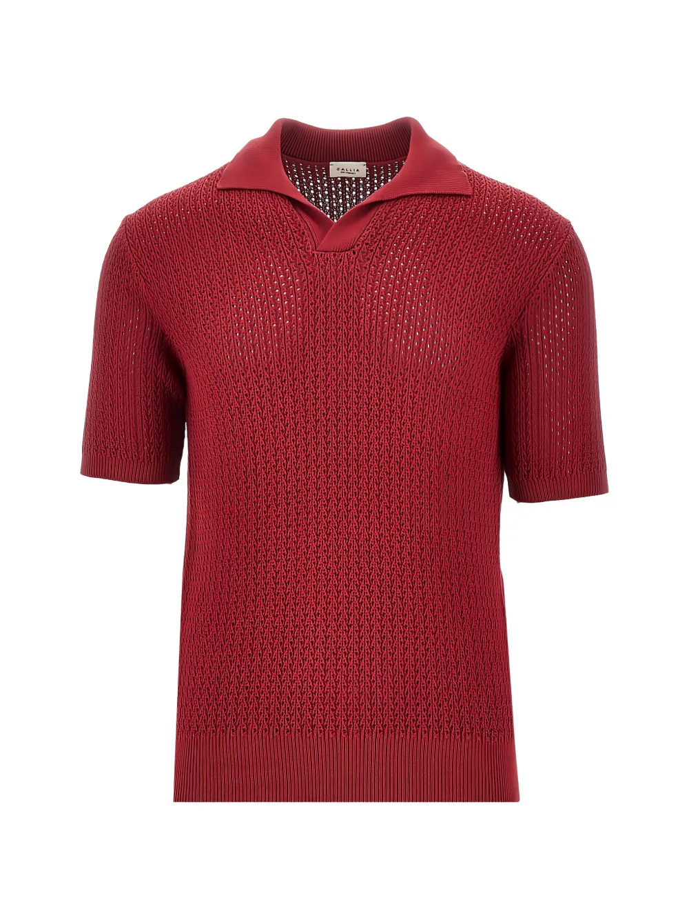 gallia textured polo - Rot
