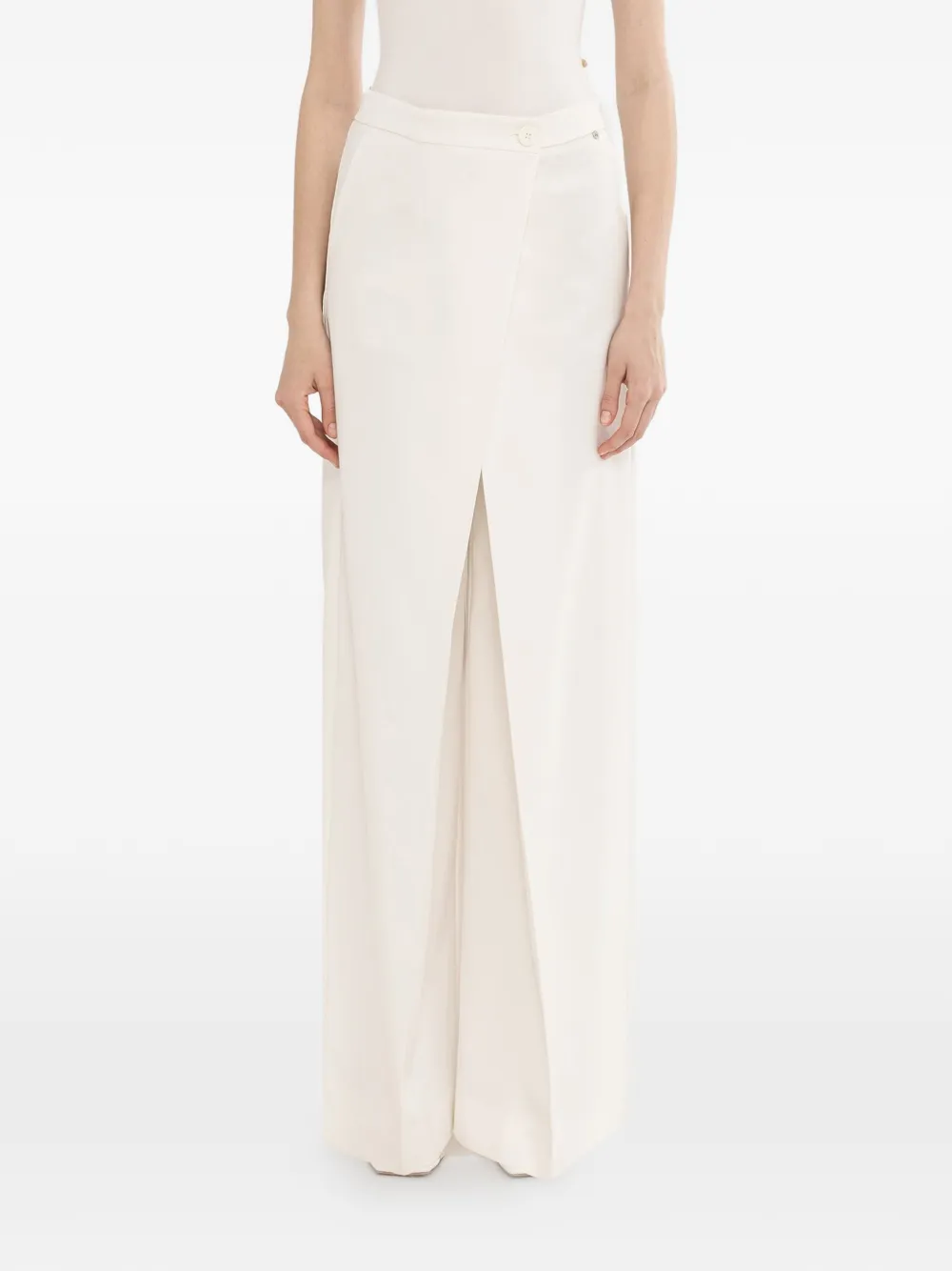 NISSA button-fastening trousers - Bianco