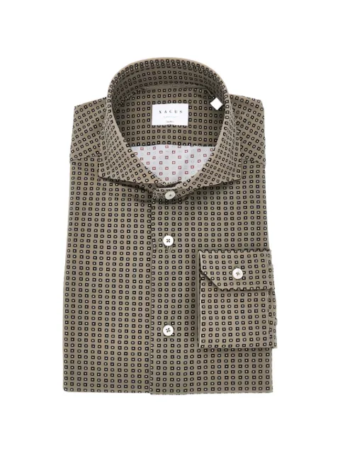 Xacus geometric-print shirt