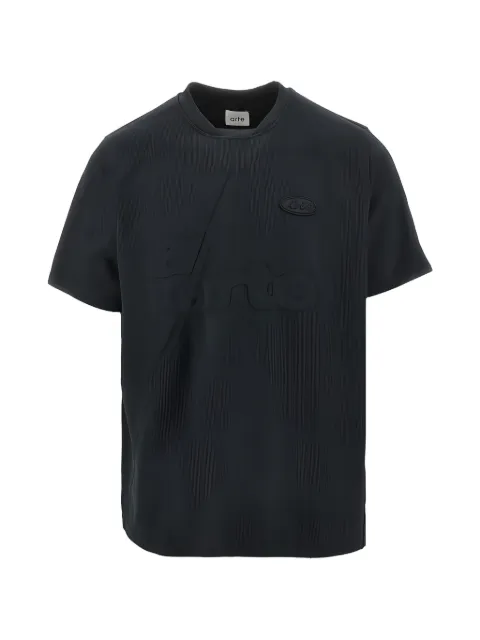 Arte Antwerp logo-applique asymmetric-seam T-shirt