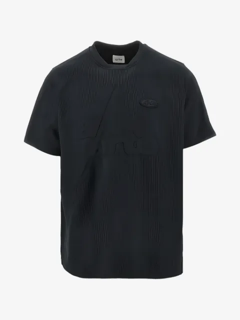 Arte Antwerp logo-applique asymmetric-seam T-shirt