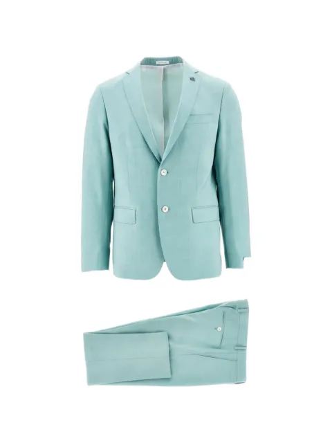 BRERAS MILANO peak-lapel wool suit