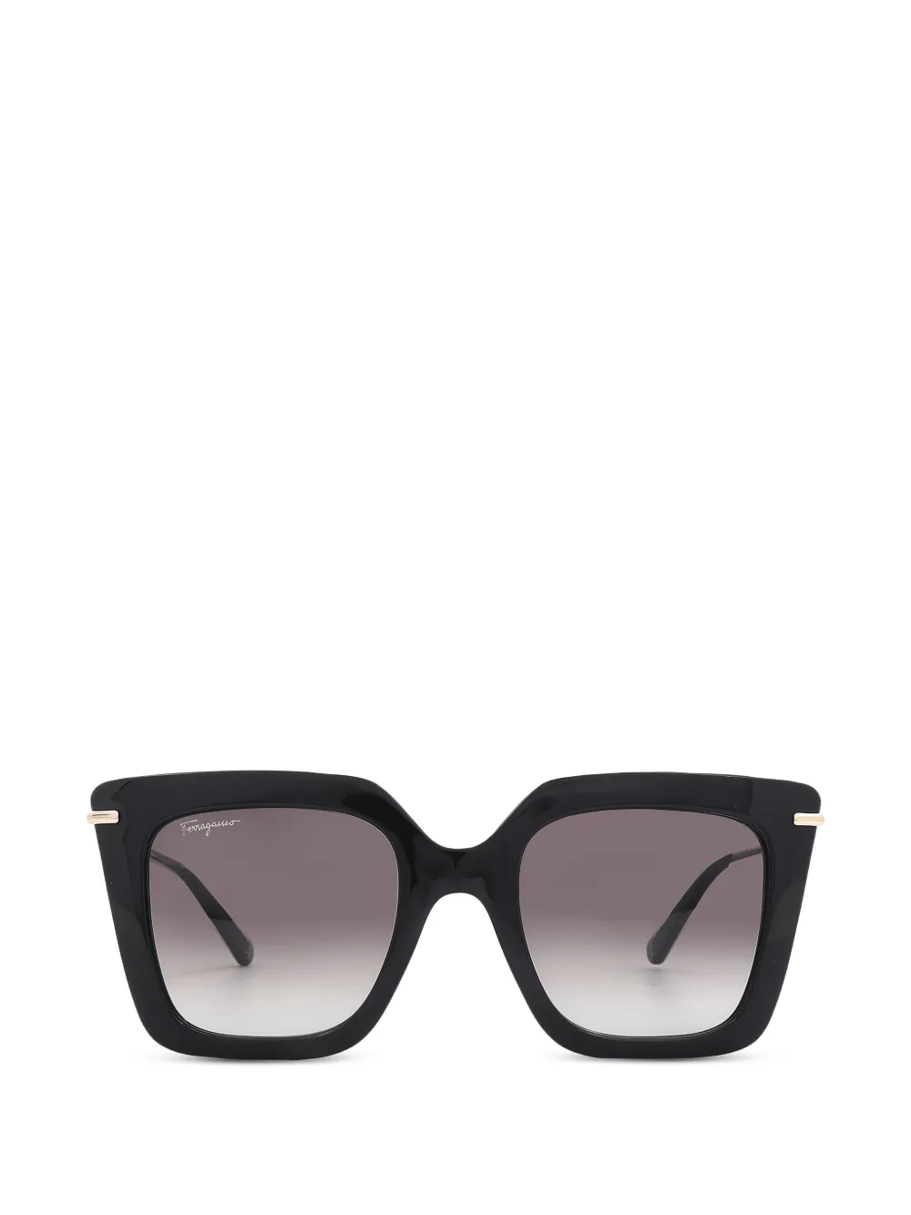 Ferragamo logo-plaque square-frame sunglasses - Nero