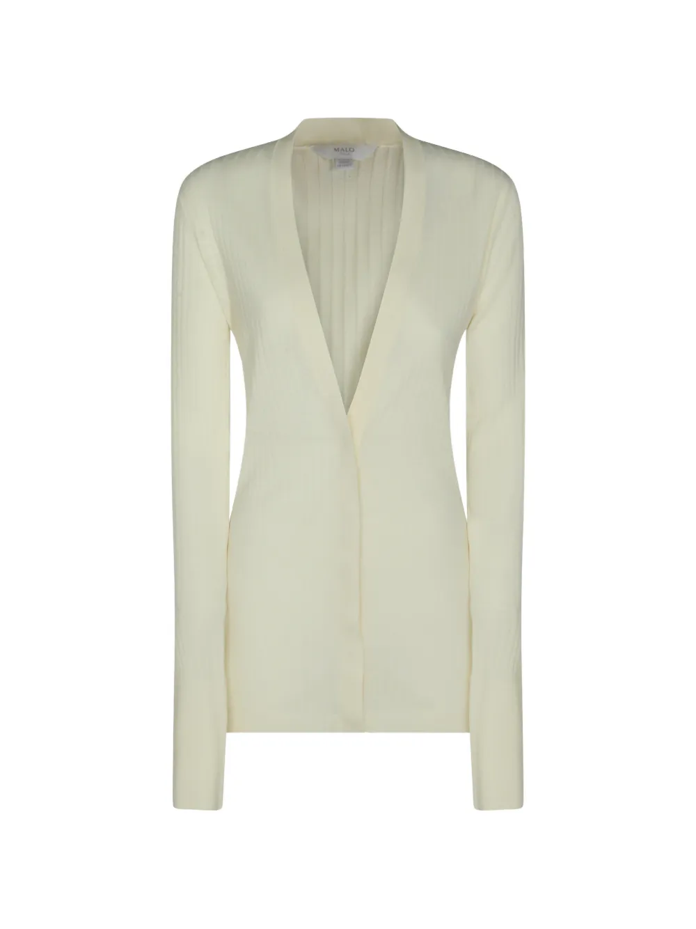 Malo V-neck knitted cotton cardigan - Toni neutri