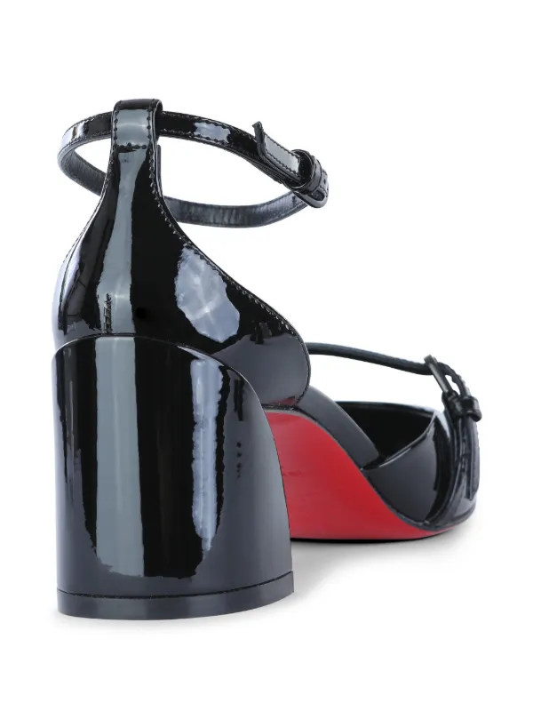 Christian Louboutin 黒 Tストラップ ハイヒール Christian Louboutin アンクルストラップ パンプス | ブラック
