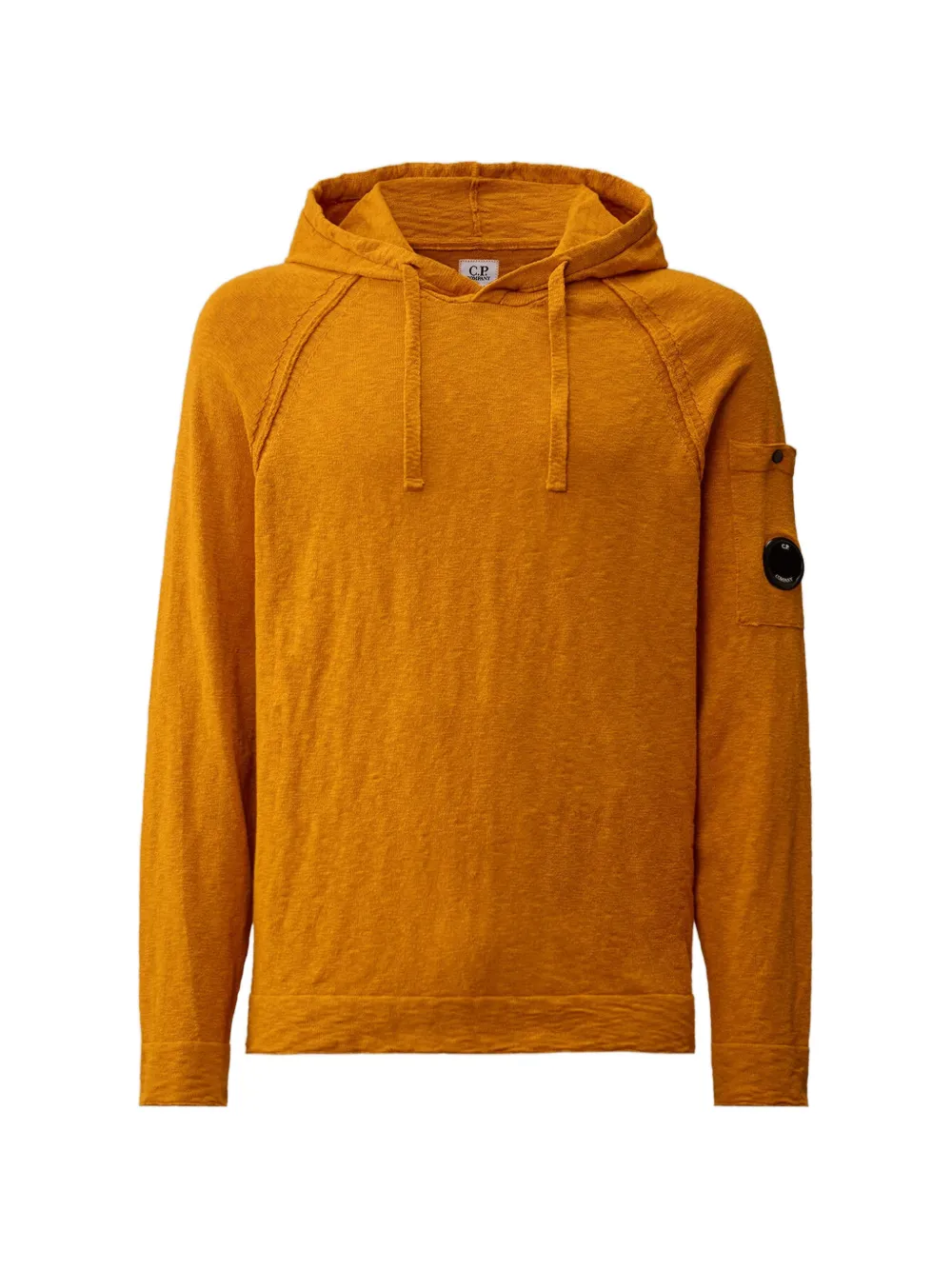 C.P. Company logo-patch hoodie - Orange