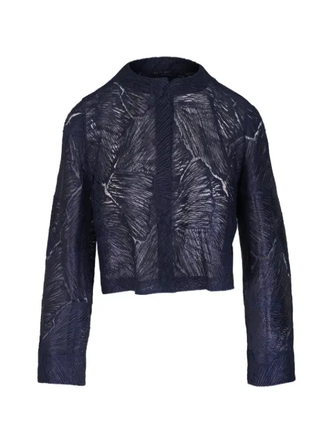 Akris blue cropped jacket