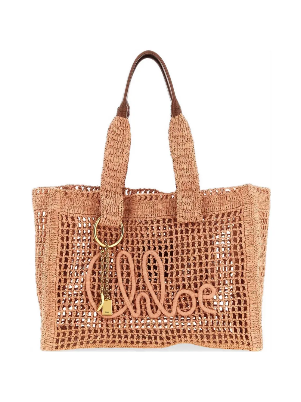 Chloé Summer Banana raffia tote bag - Toni neutri