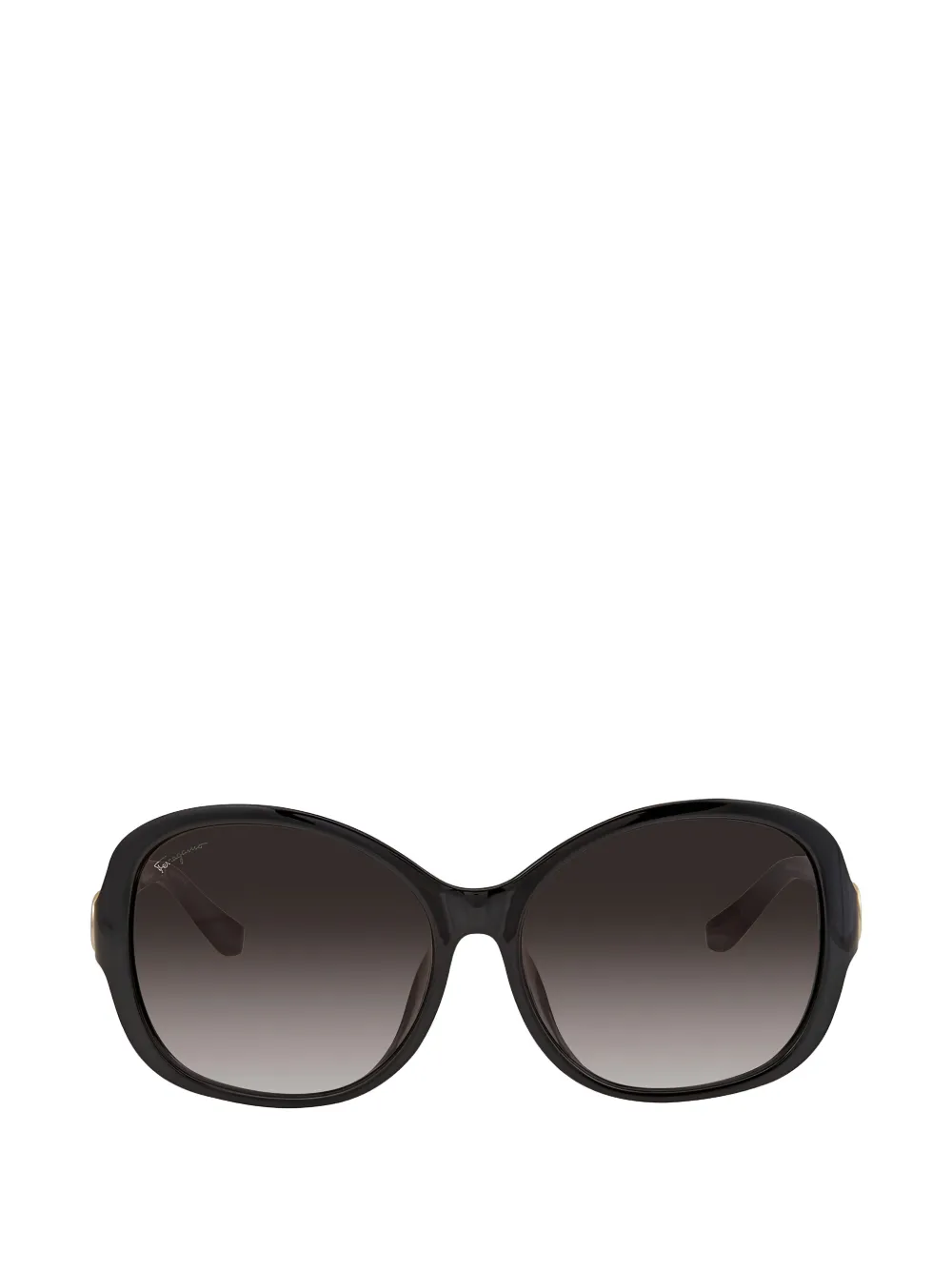 Ferragamo full rim oval-frame sunglasses - Nero