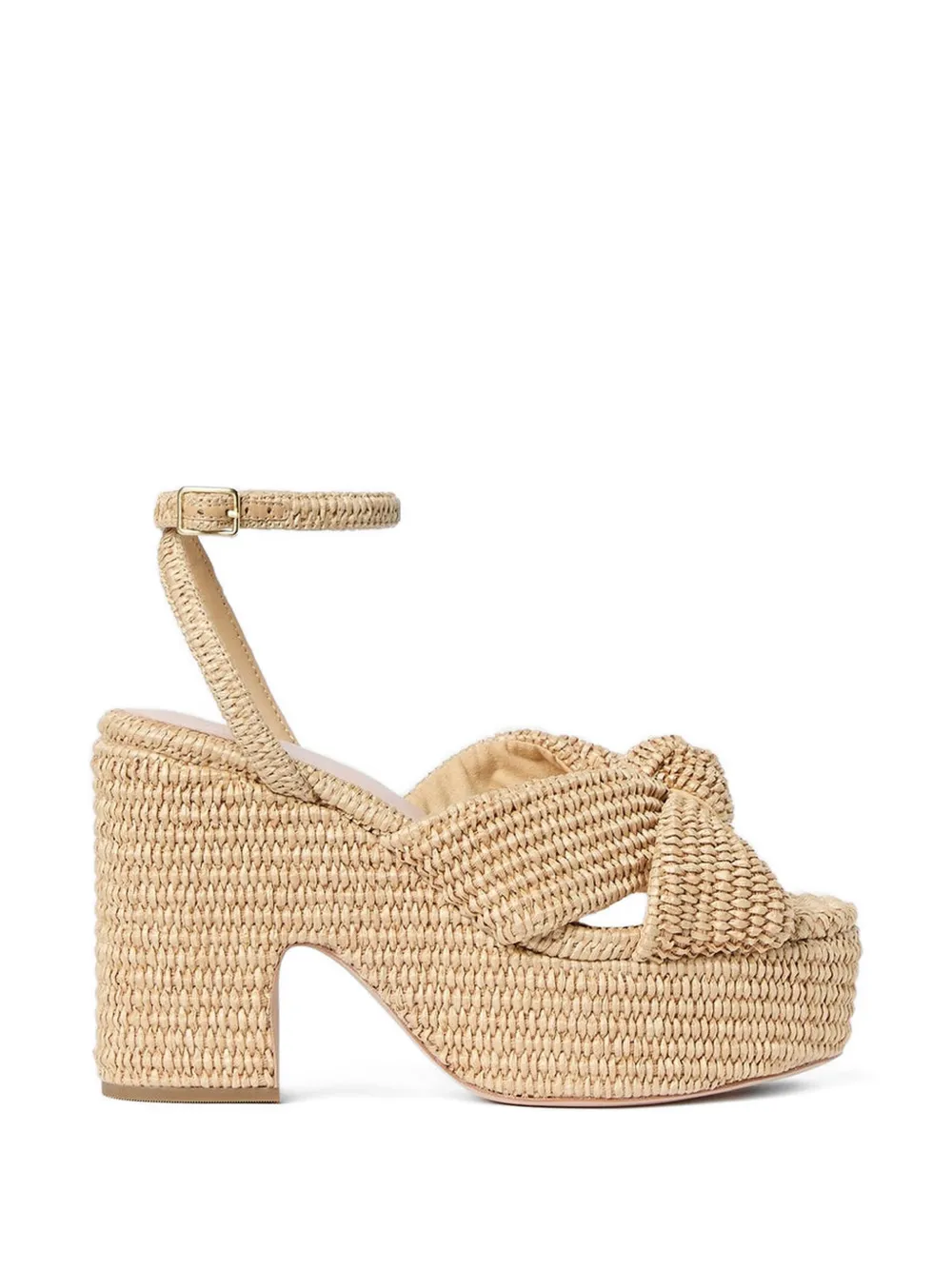 Loeffler Randall Liza knotted wedge sandals Beige