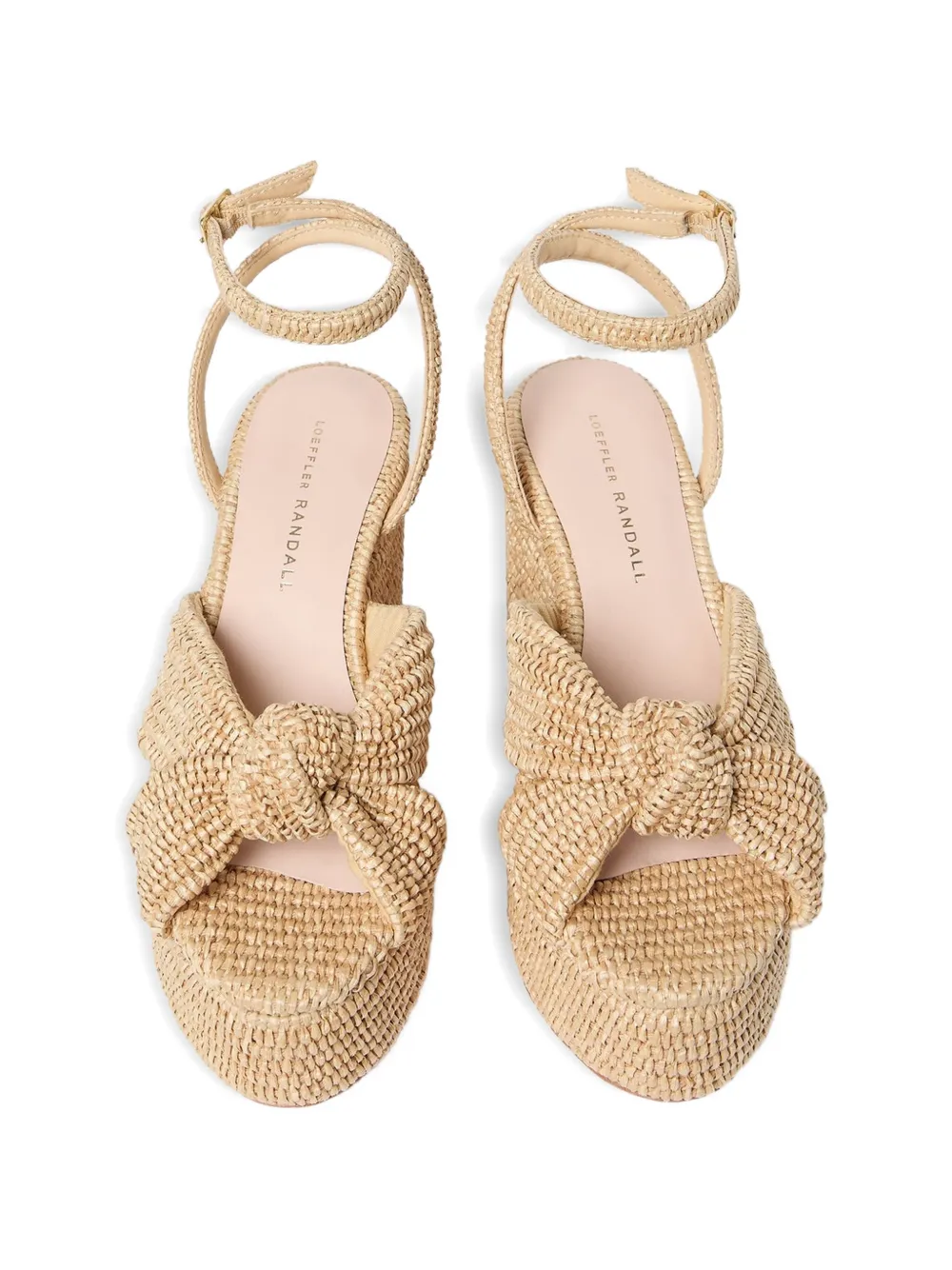 Loeffler Randall Liza knotted wedge sandals Beige