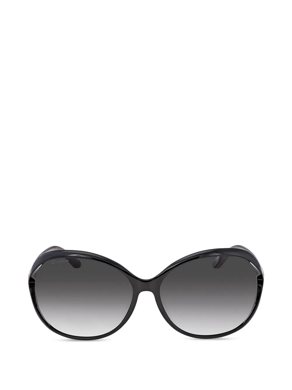 Ferragamo oval full-rim sunglasses - Nero