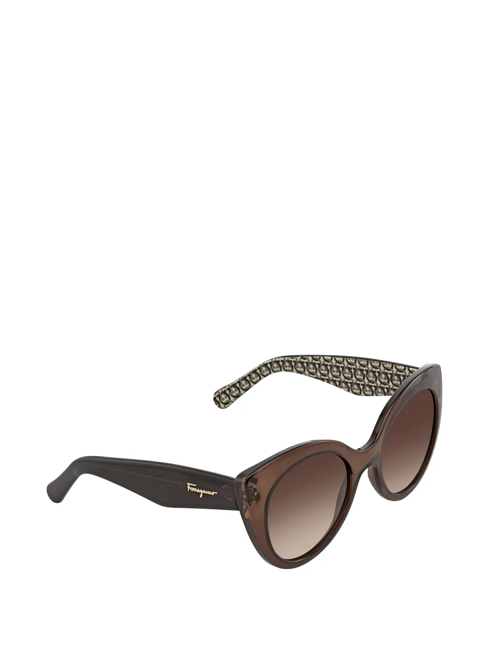 Ferragamo Eyewear Zonnebril met cat-eye montuur Bruin