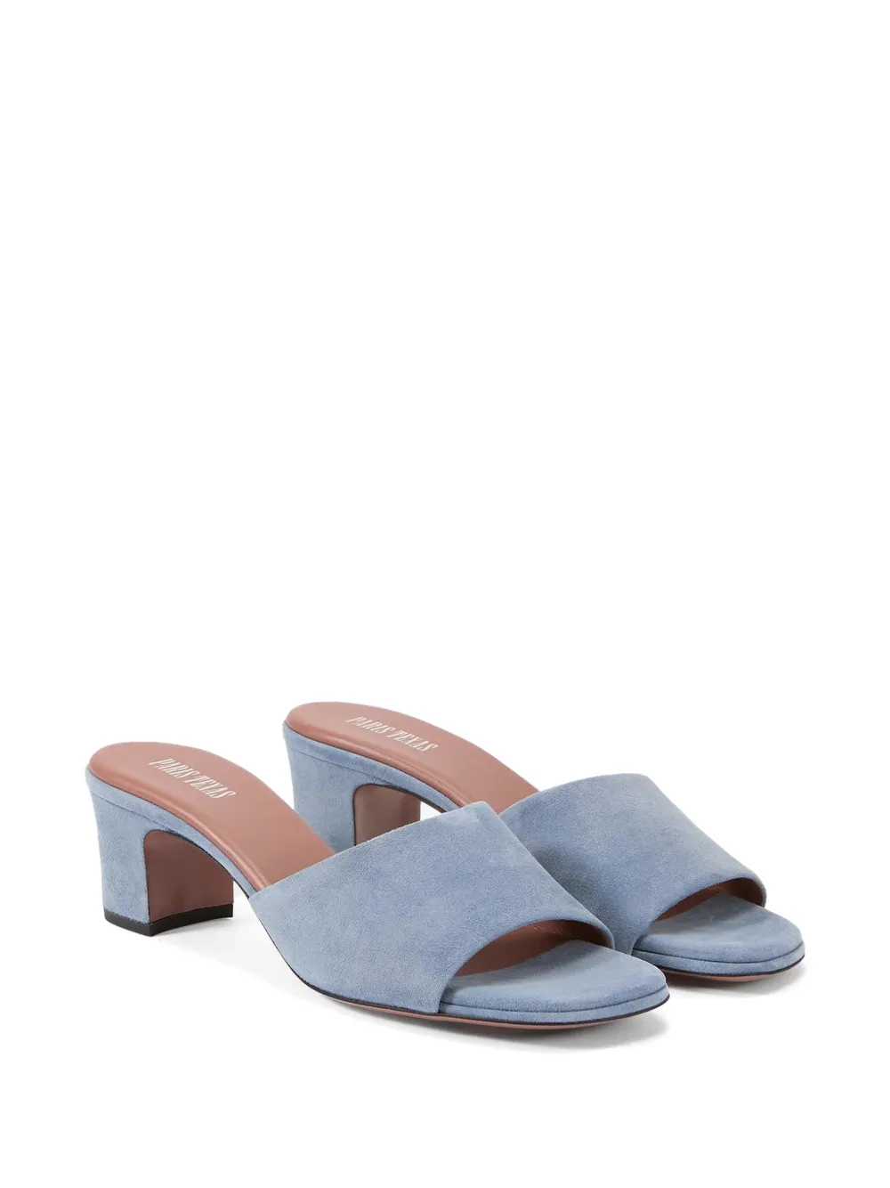 Paris Texas Ava block-heel mules Blauw