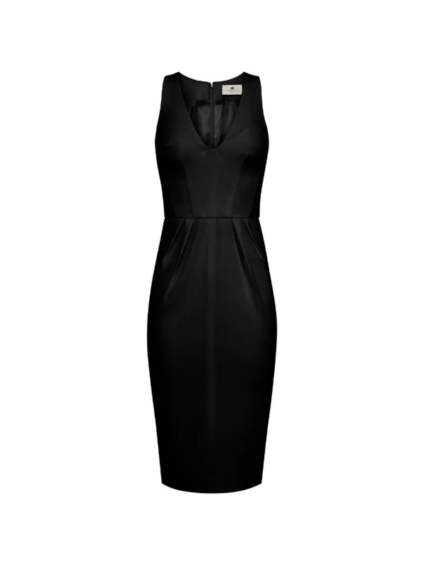Elisabetta Franchi Dress In Lightweight Crêpe Fabric | Black