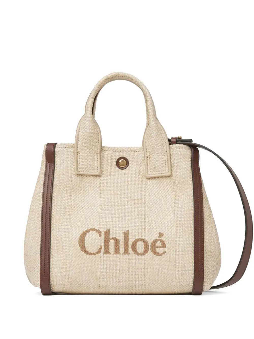 Chloé logo-embroidered carry tote bag - Toni neutri