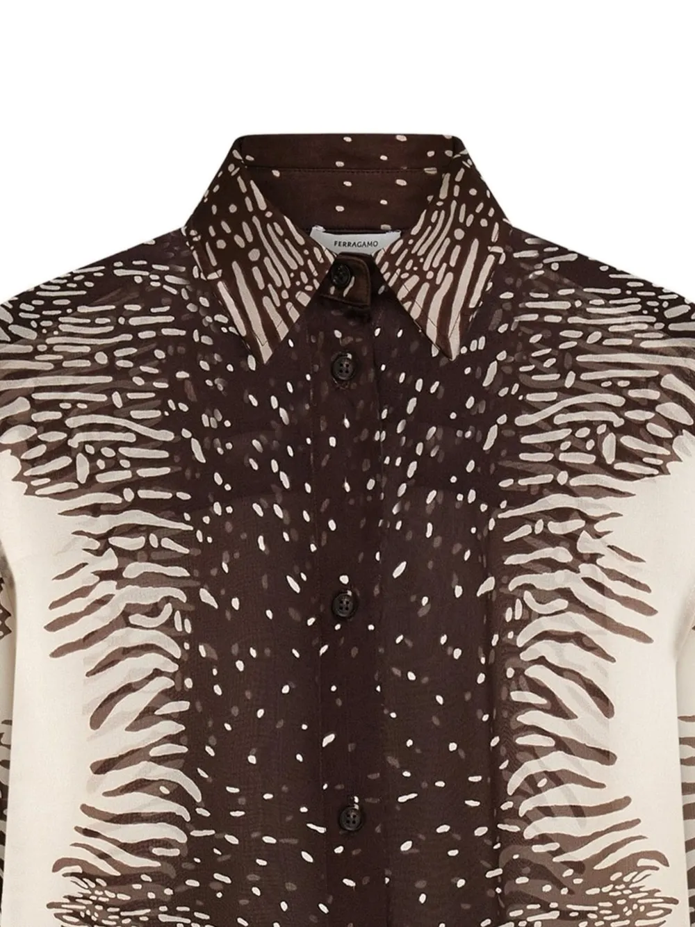 Ferragamo Overhemd met knopen Bruin