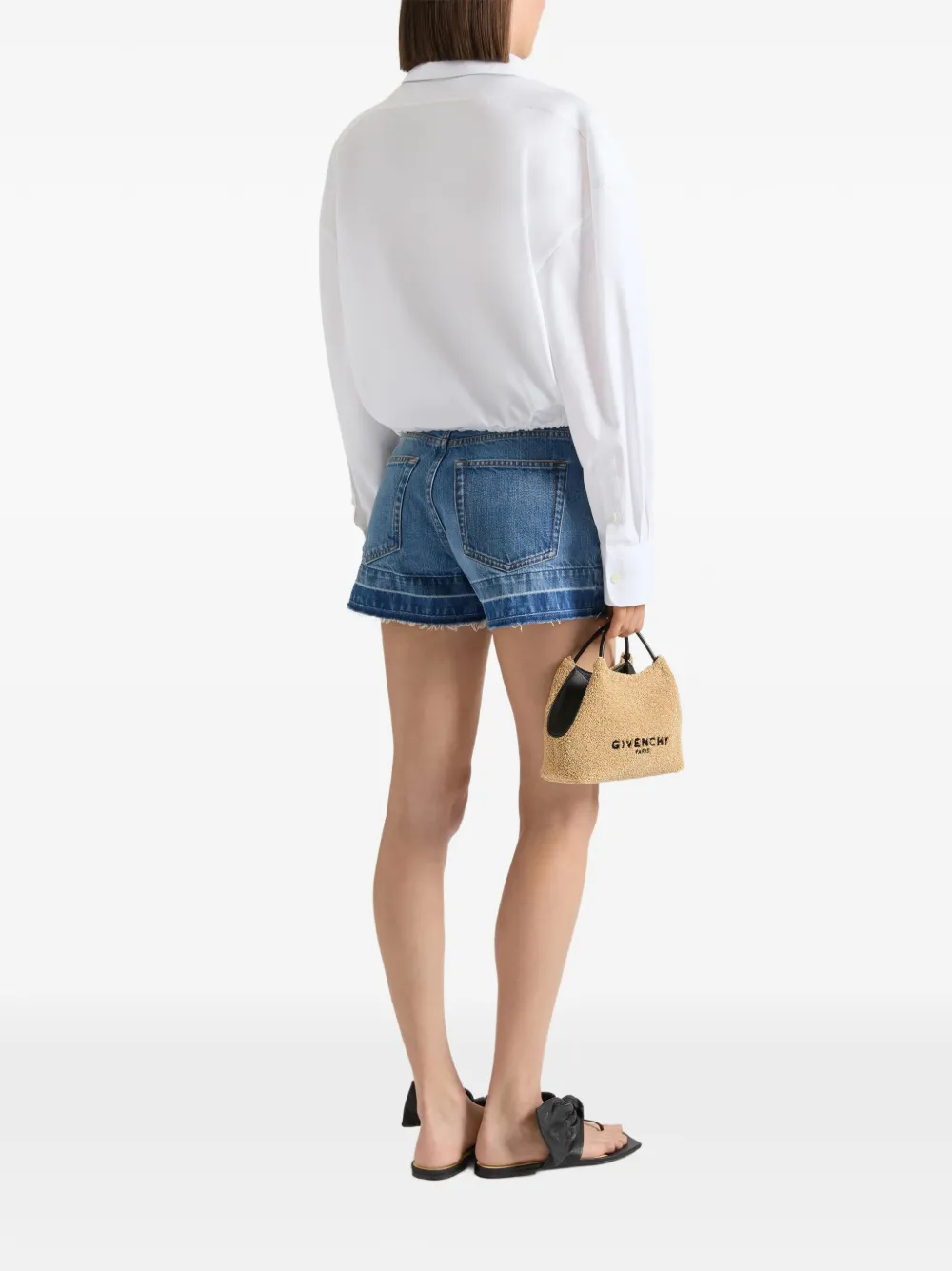 Givenchy Cropped popeline blouse Wit
