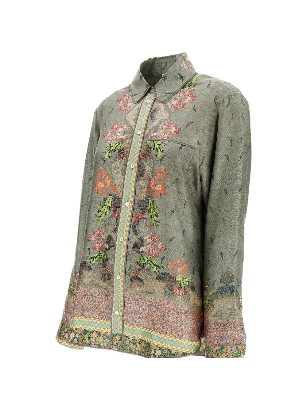 Pierre-Louis Mascia Shirt met bloemenprint Groen