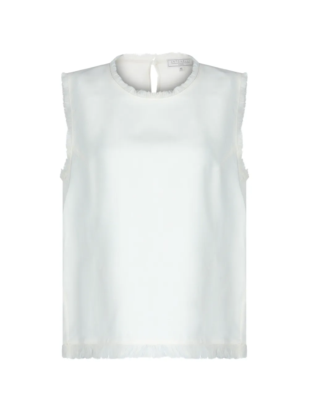 Antonelli fringed-trim top - Bianco