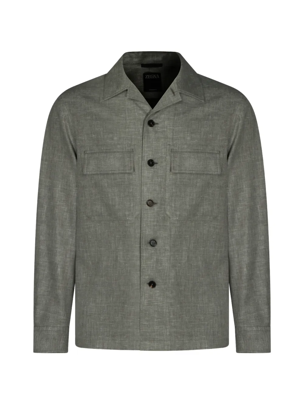 Zegna chest-pocket shirt jacket - Grün