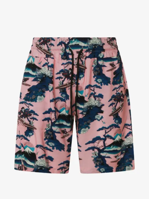 Mauna Kea patterned drawstring shorts