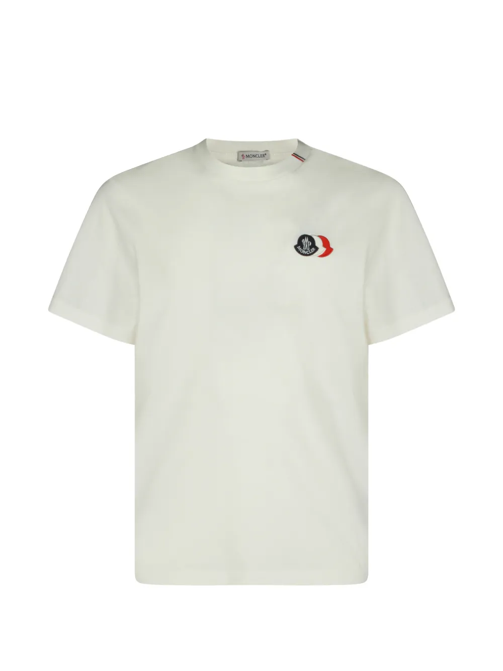 Moncler Moncler logo-appliqué T-shirt - Weiß aus Baumwolle in Weiß