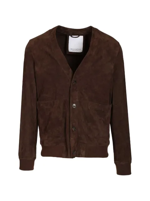 blusotto V-neck suede jacket