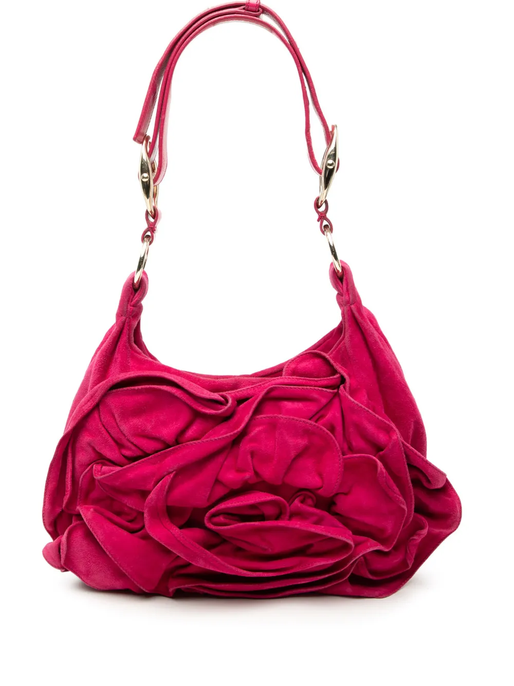 Saint Laurent Pre-Owned 2000-2012 Suede Nadja Rose shoulder bag - Rosa
