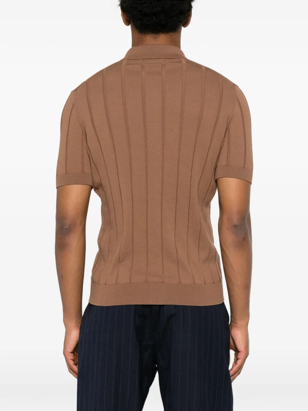 Gran Sasso Ribgebreid T-shirt Bruin