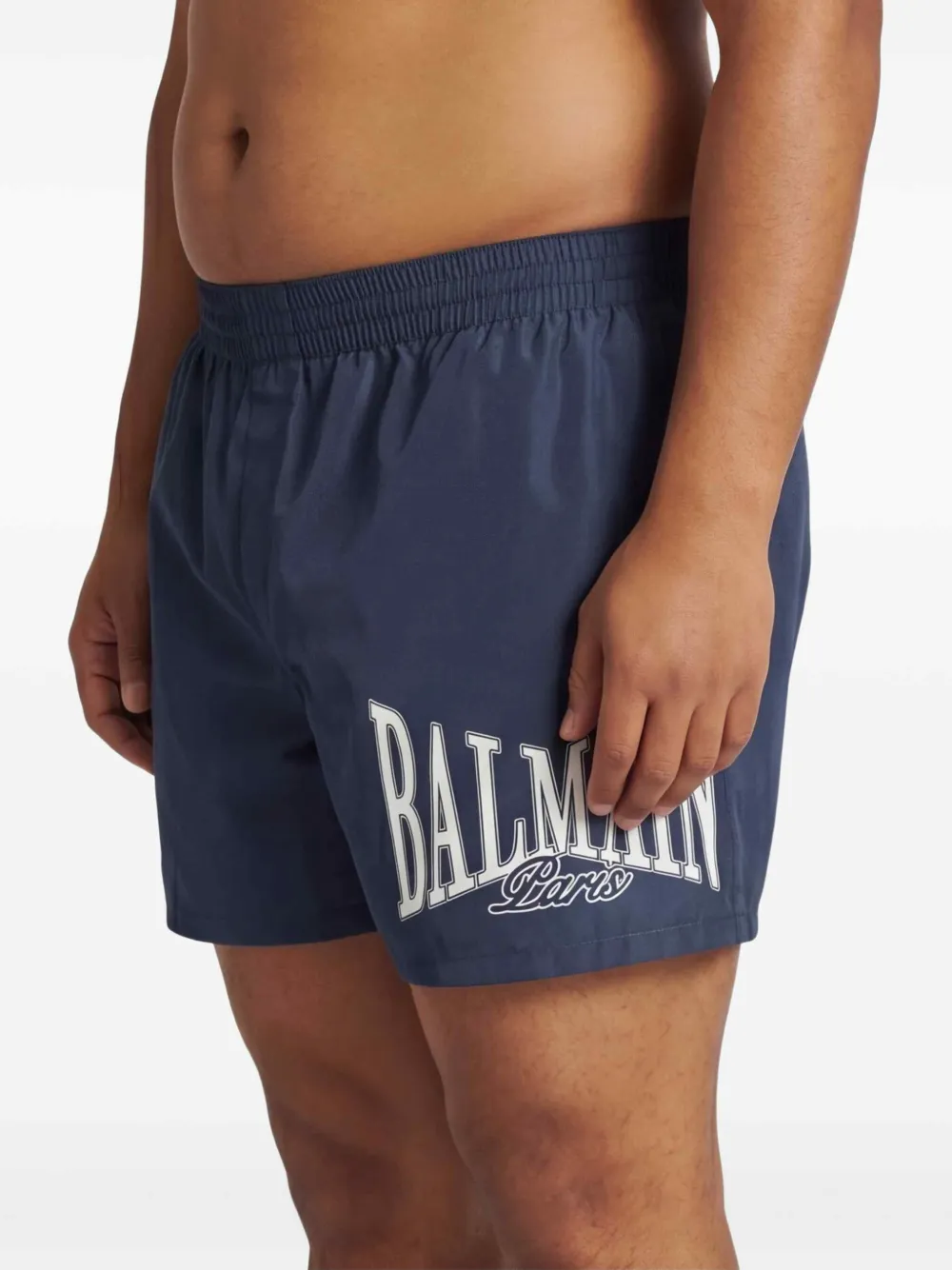 Balmain Zwembroek met logoprint Blauw