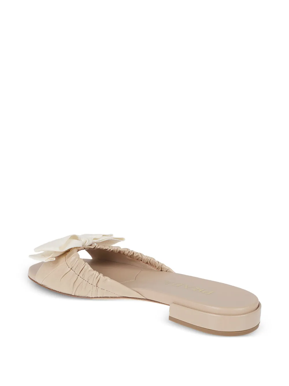 Prada bow-detail sandals Beige