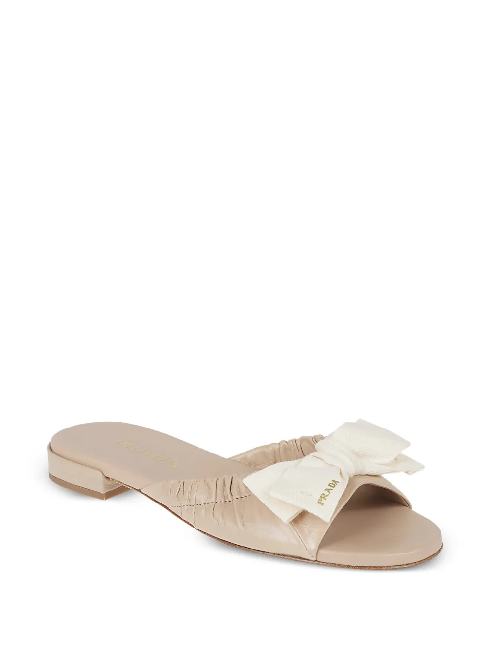 Prada bow-detail sandals Beige