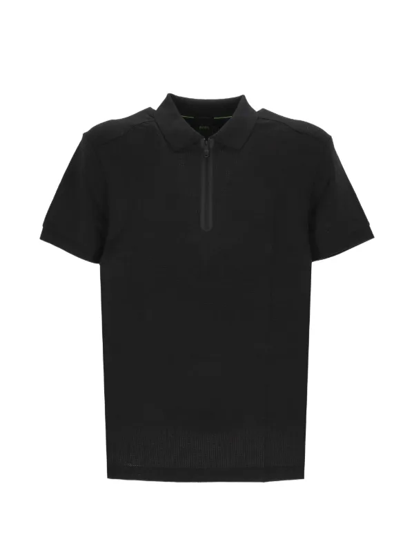 BOSS ジップ ポロシャツ | ブラック | FARFETCH JP