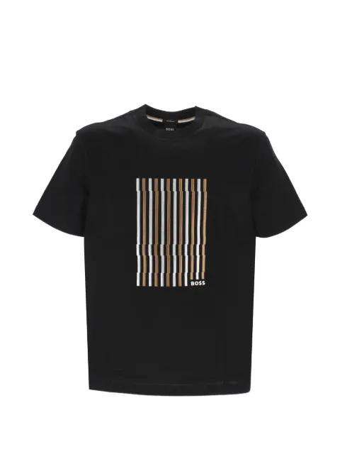 BOSS embroidered logo-print T-shirt