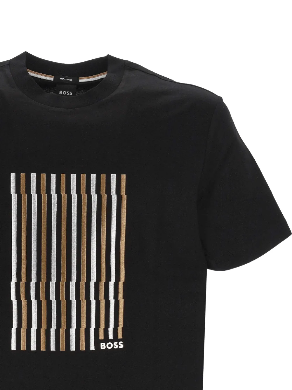 BOSS T-shirt met geborduurd logo Zwart