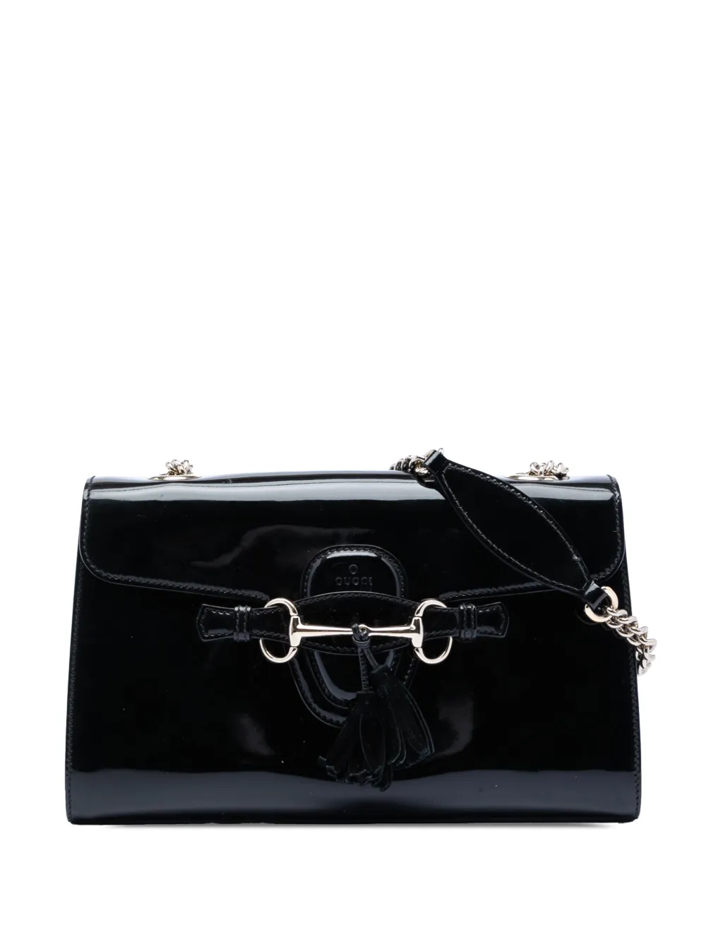 Gucci Pre-Owned 2016-2026 Medium Patent Emily shoulder bag - Nero