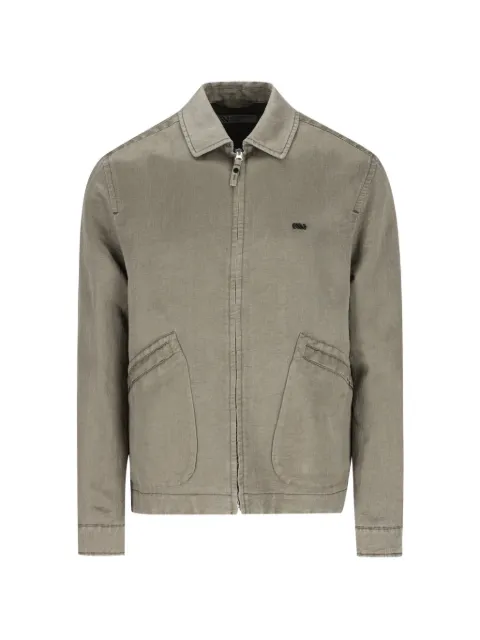 Massimo Osti Studio logo-patch zip-up jacket