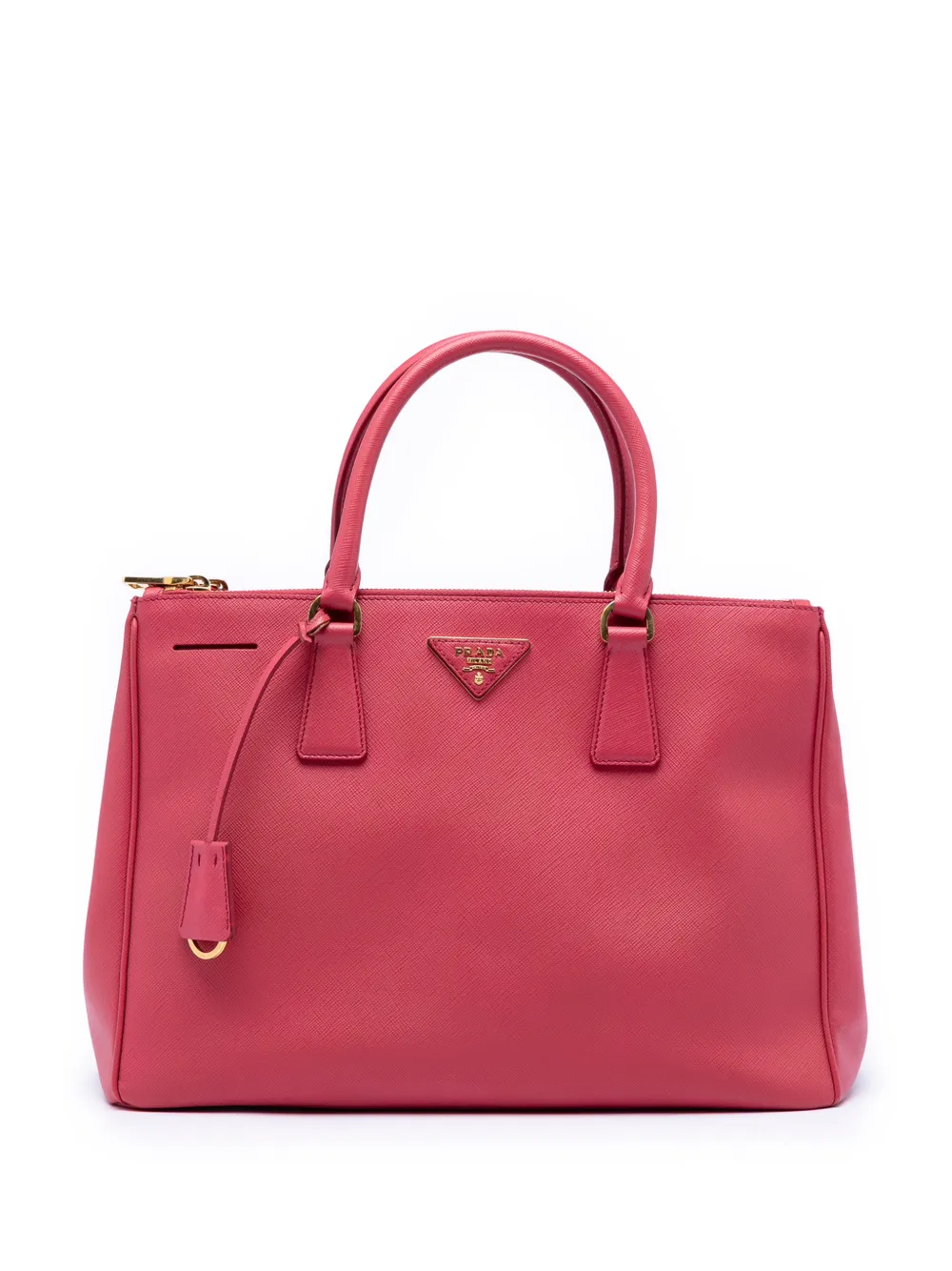 Prada Pre-Owned 2015-2025 Medium Saffiano Lux Galleria Double Zip Tote satchel - Rosa