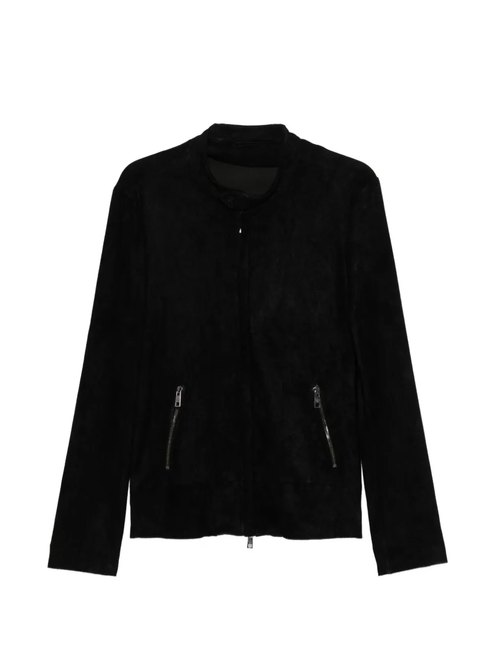 Giorgio Brato zip-up suede biker jacket - Nero