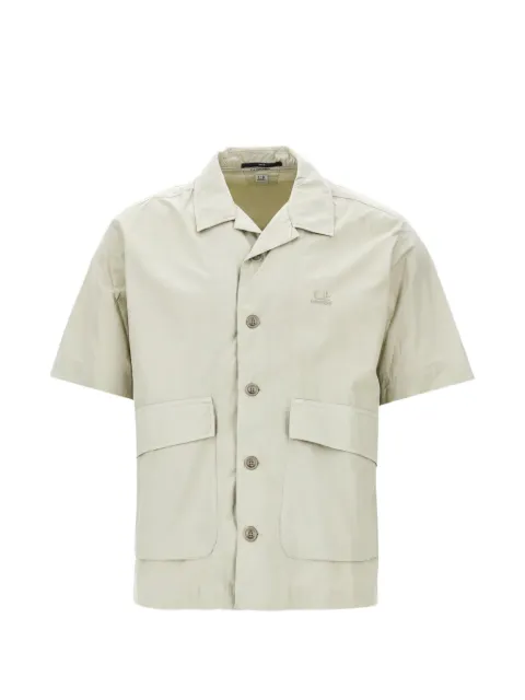 C.P. Company logo-embroidered flap-pocket shirt