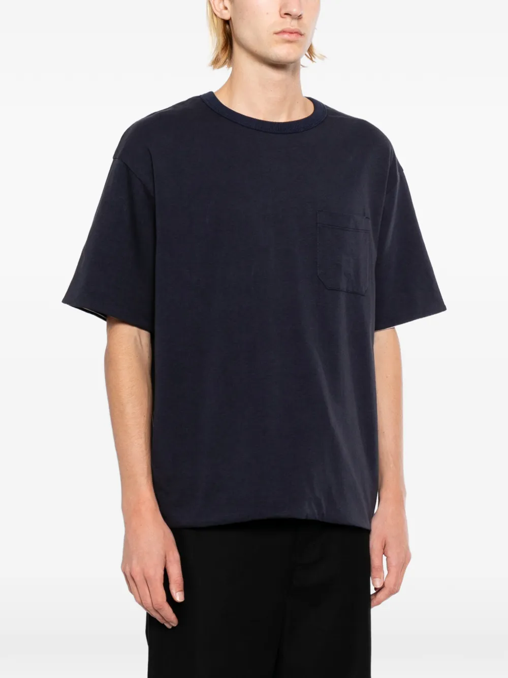 Roy Rogers T-shirt met borstzak Blauw
