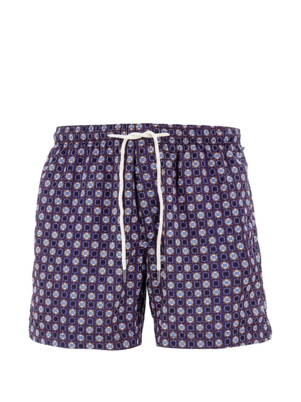 PENINSULA SWIMWEAR geometric-print drawstring swim shorts - Blu